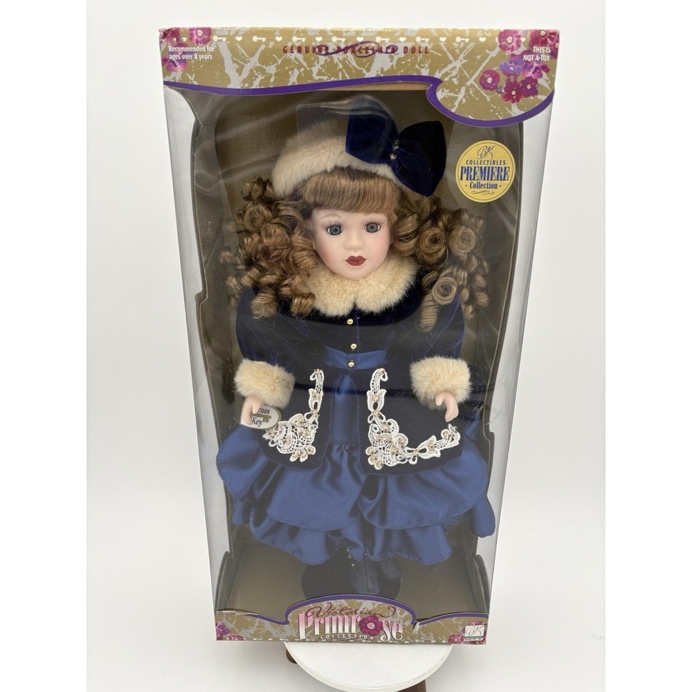 NIB Brass Key Victorian Primrose Collection Genuine Porcelain Doll 1997‎